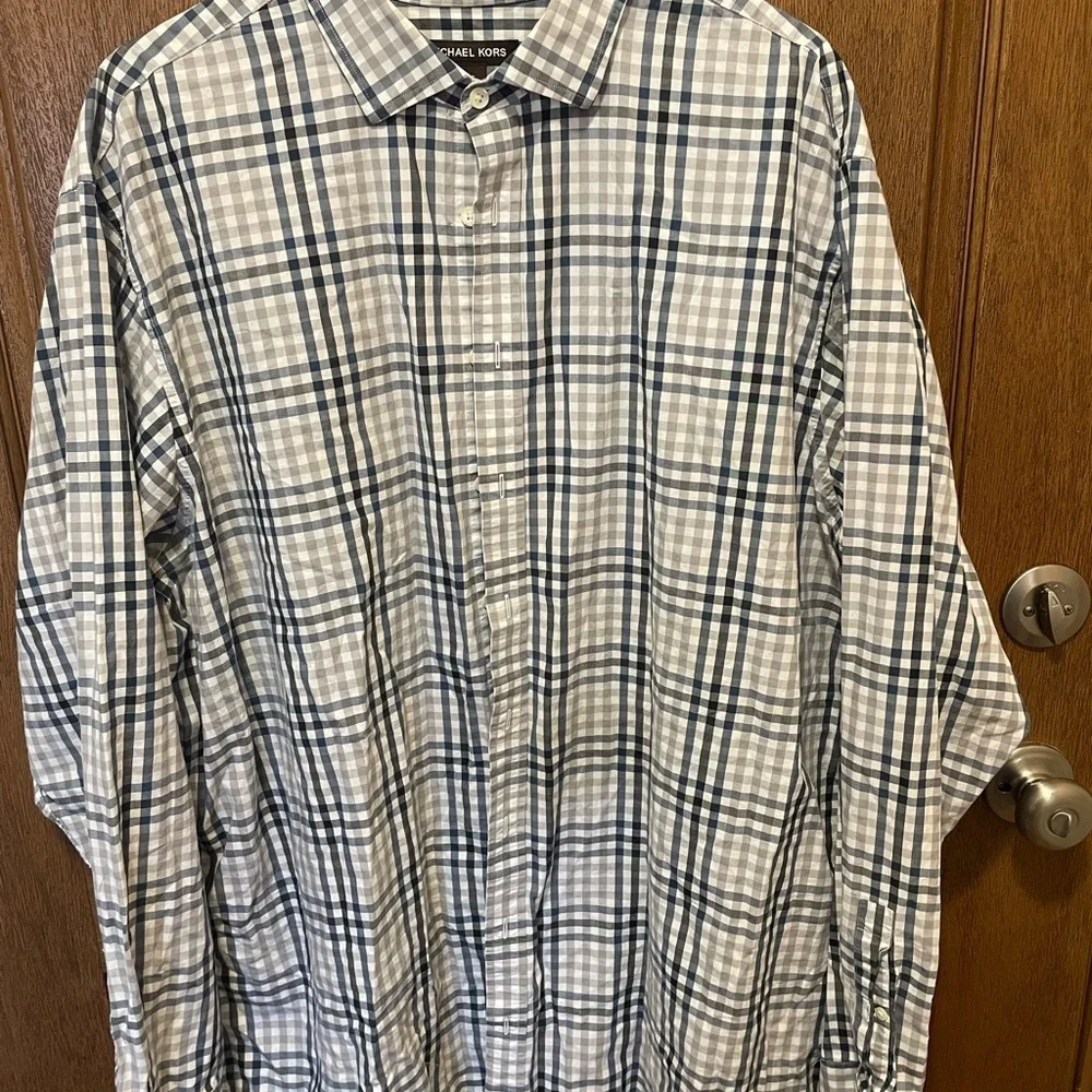 Michael Kors Men's Checkered Shirt - Black and White